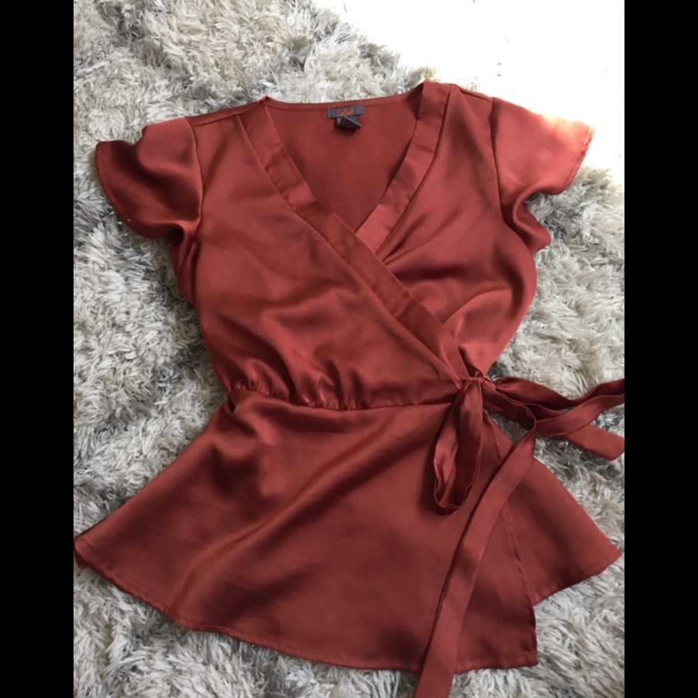 Cute satin top